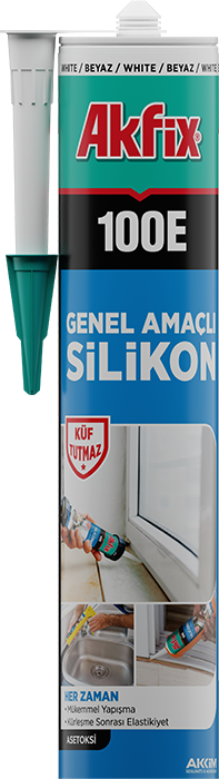 Akfix Silikon 100E  280ml Beyaz 100E