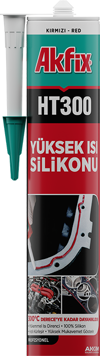 Akfix Yüksek Isı  Silikon 280ml Kırmızı