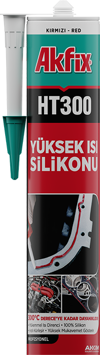 Akfix Yüksek Isı  Silikon 280ml Kırmızı