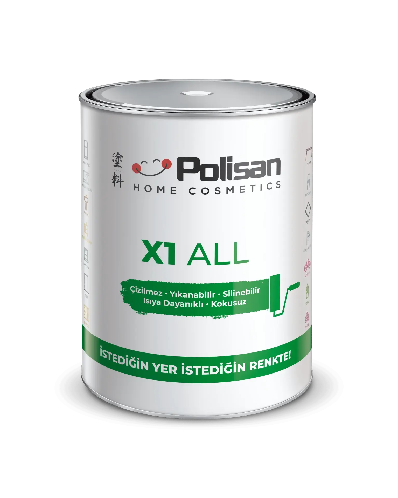 Polisan X1 All 0.75 lt Su Bazlı Akrilik Boya Açık Nergis