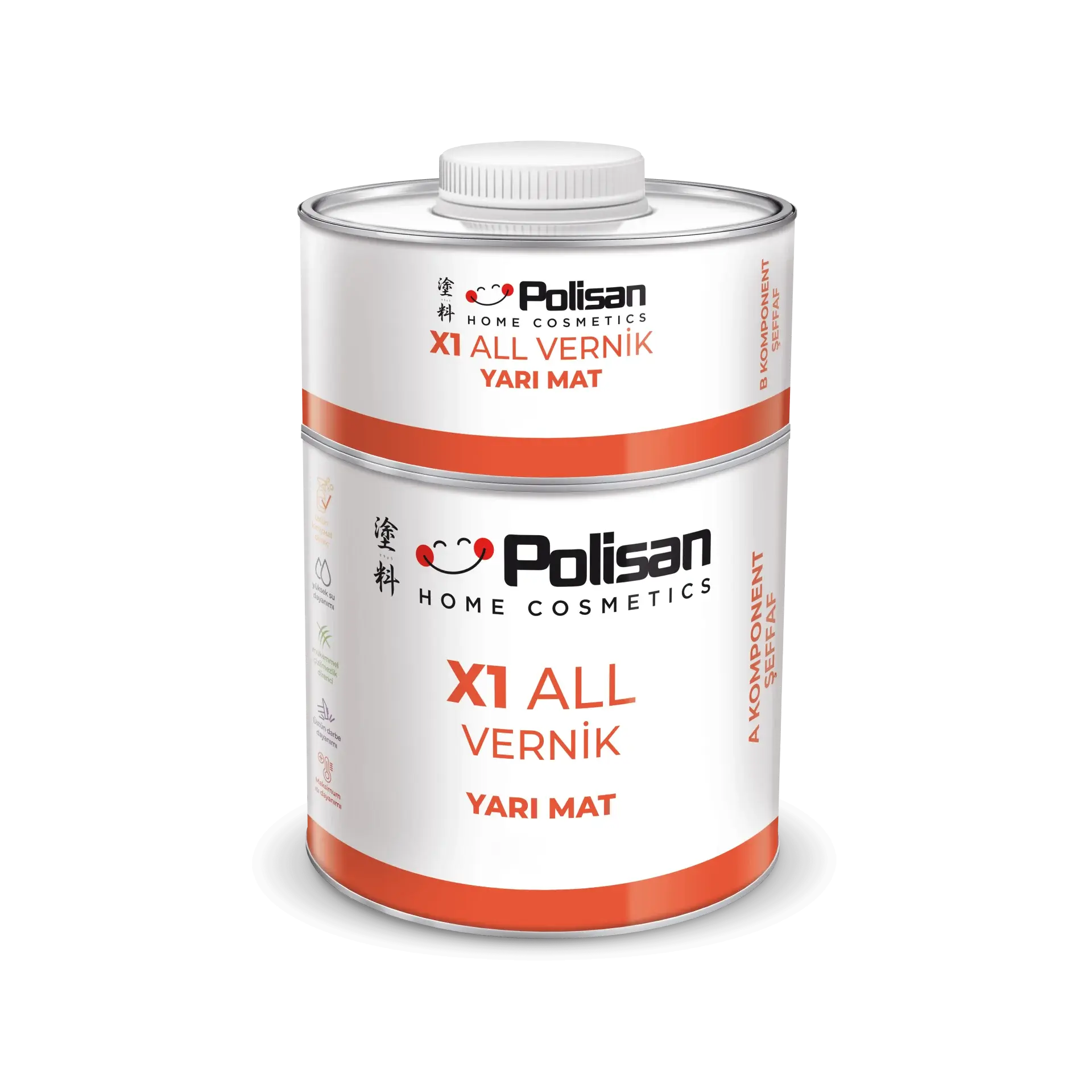 Polisan X1 All Vernik Yarı Mat 0,6 Kg Tkm